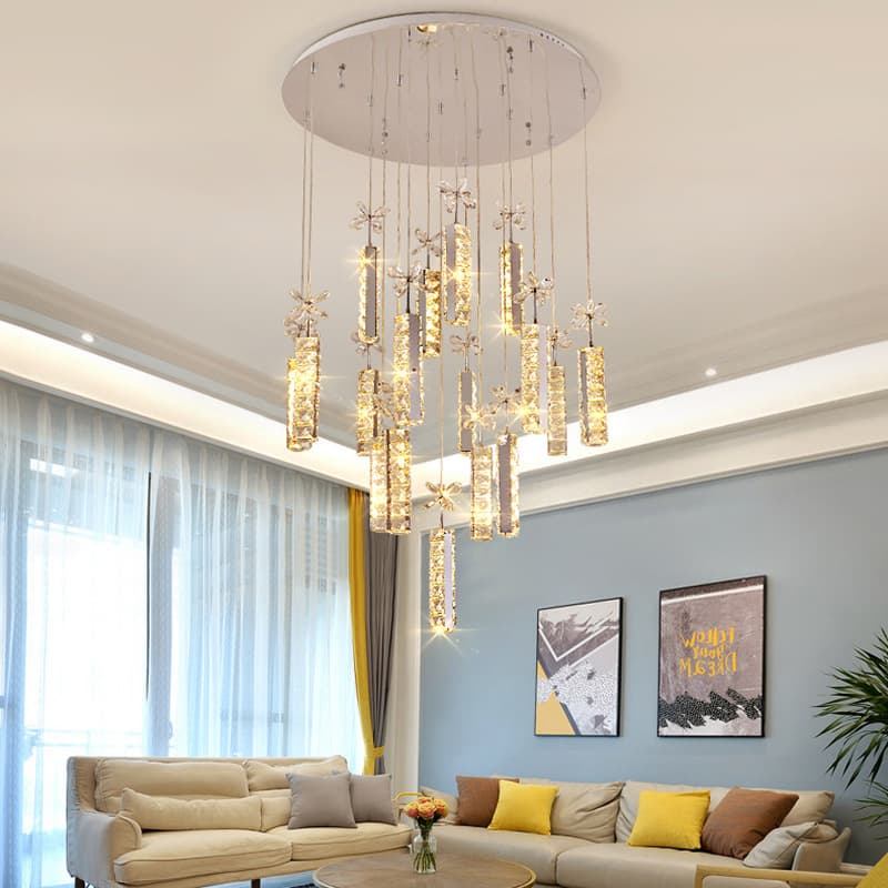 Cross-Border Exclusive Supply of 110V Graffiti Restaurant Lights, Crystal Chandeliers, Light Luxury Modern Minimalist Dining Room Table Lamps, Bar Counter Lighting Fixtures