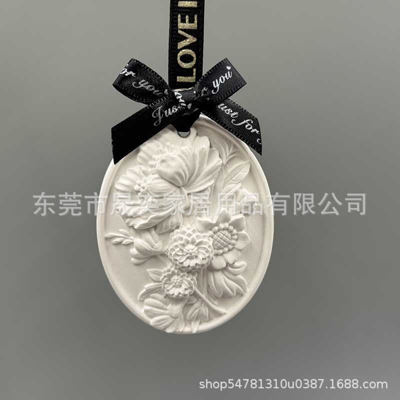 Peony Wardrobe Scented Hanger Home Plaster Aromatherapy Disc Indoor Long-lasting Diffuser Stone Gift