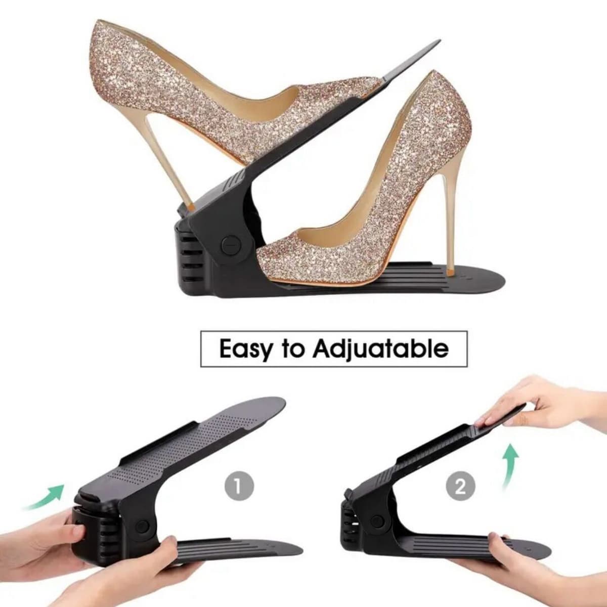 Simple Modern Integrated Double-Layer Plastic Adjustable Shoe Storage Rack