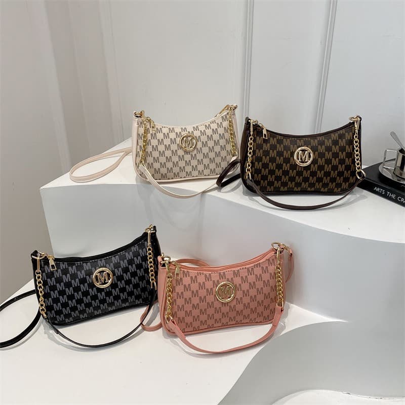 2025 New Retro Letter Print Fashionable Trendy Underarm Bag Stylish Personality Shoulder Bag Crossbody Bag Drop Shipping Available