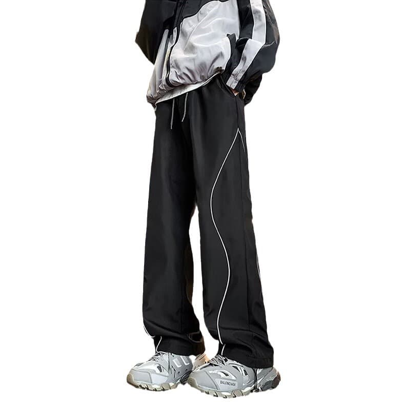 Reflective Stripe Pants Men 2025 Spring Outdoor Sports Cargo Pants 3-Proof Hiking American Tech Pants
