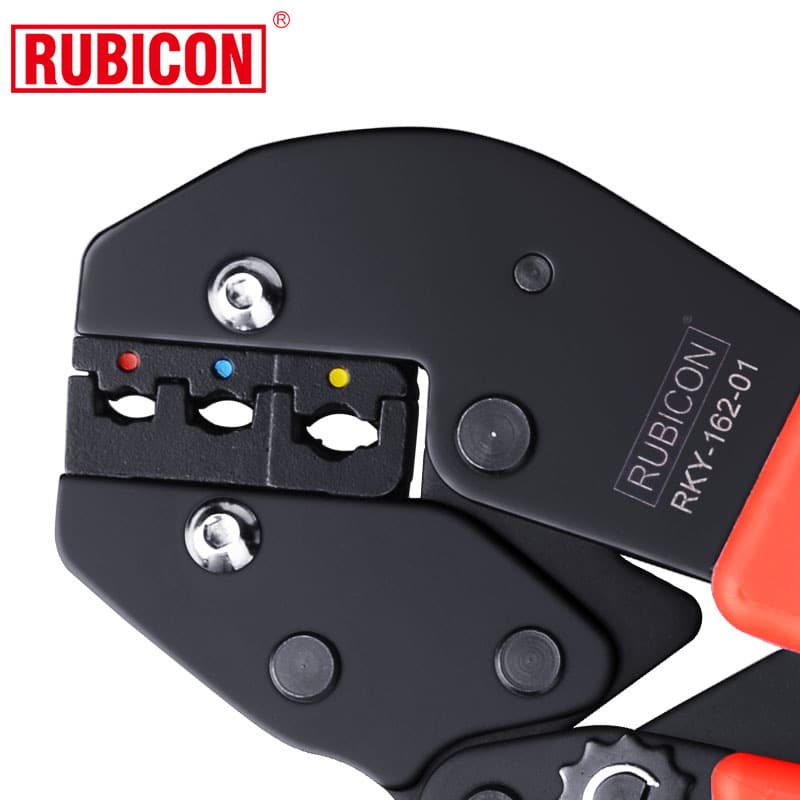 Japan Robin Hood Ratchet Insulated Color Terminal Copper Lug Crimping Tool Air Conditioning Copper Tube Wire Crimping Pliers RKY-162