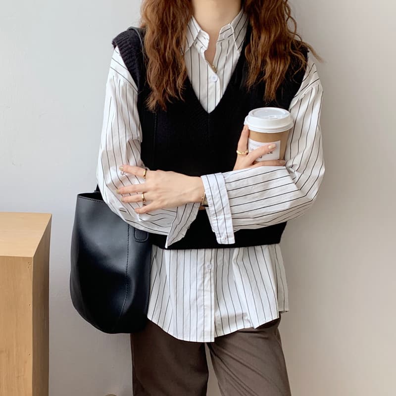 Fall Knit Vest for Women V-Neck Sleeveless