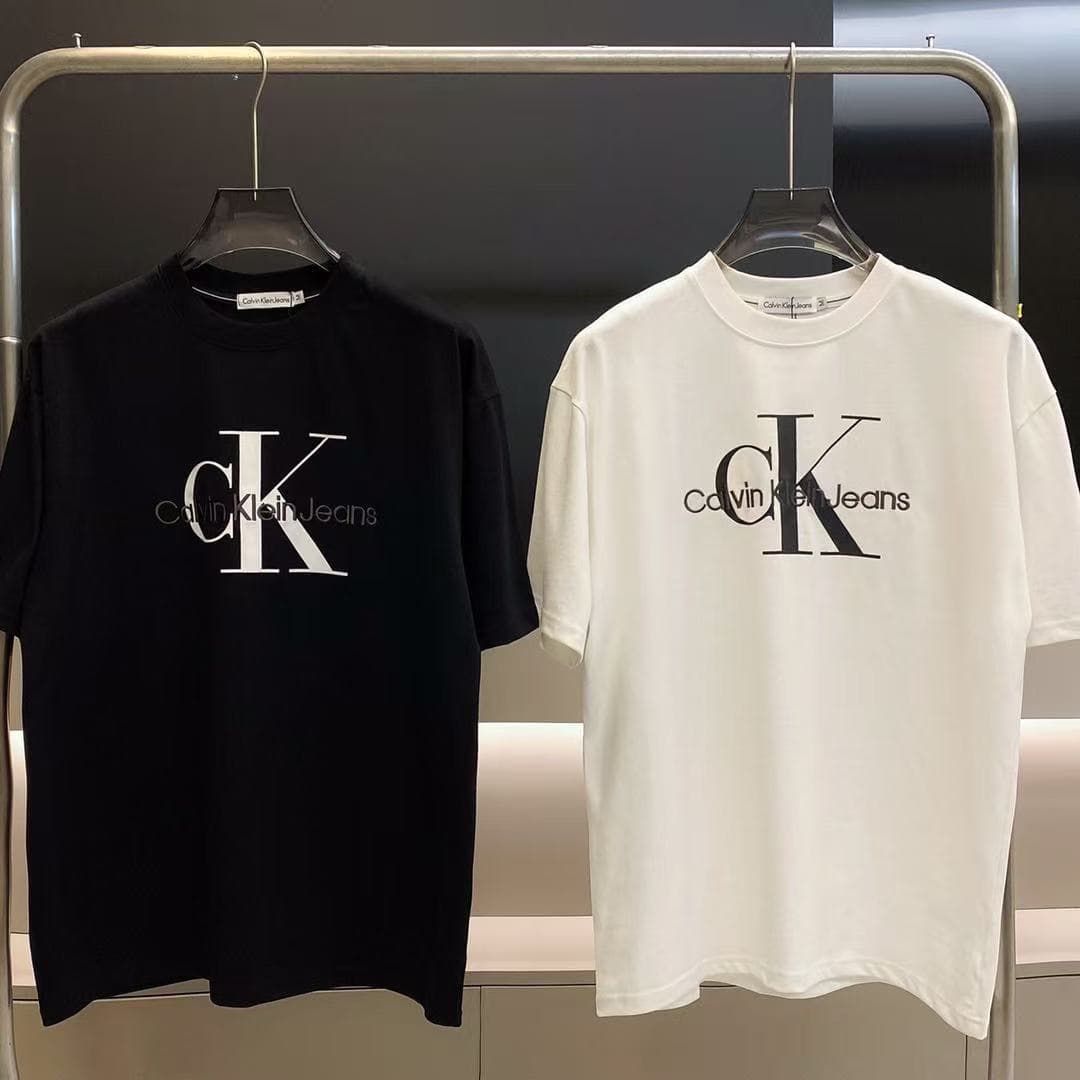 26 Correct Version C Brand K Autumn Short Sleeve T-Shirt with Letter Embroidery K Loose Casual Unisex Couple Style One Piece Dropshipping