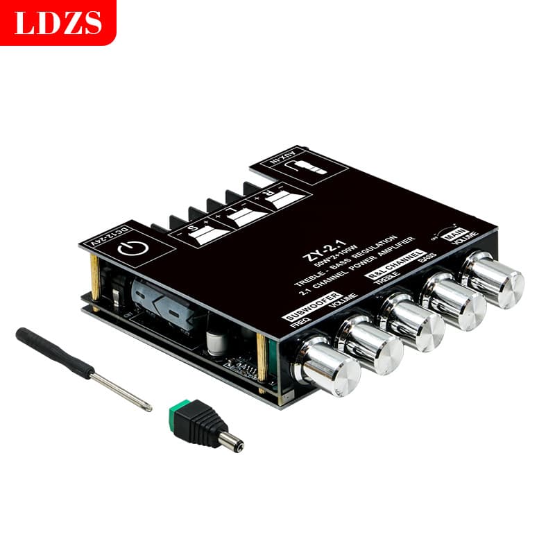 Cross-border exclusive 2.1 channel Bluetooth digital amplifier board module, high and low frequency bass enhancement, high power amplifier