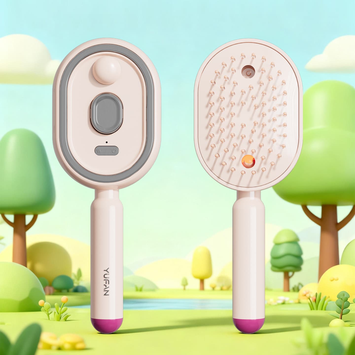 Electric Spray Cushion Massage Comb Essential Oil Atomizer Hair Care Comb Anti-Static