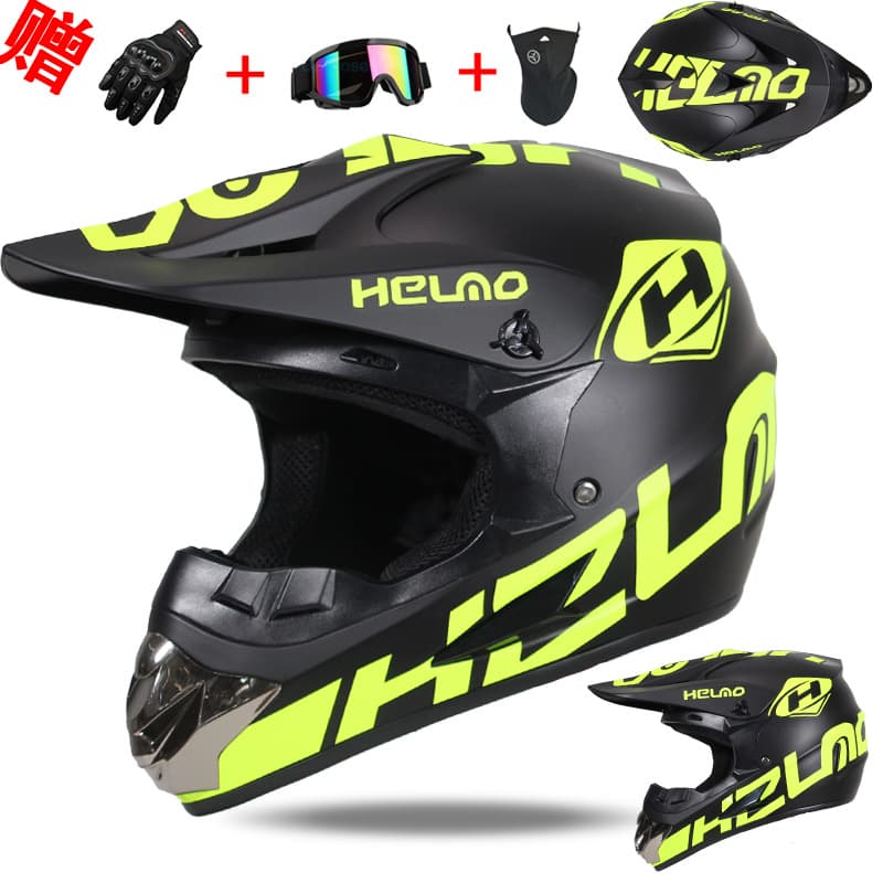 Motorcycle Off-Road Helmet Unisex Small Lightweight ABS Full Face All-Season Mountain Racing Breathable Off-Road Riding