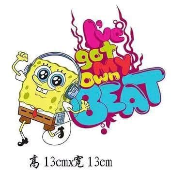 Fun SpongeBob SquarePants car stickers to cover scratches on electric bikes and motorcycles, personalized cartoon decorations.