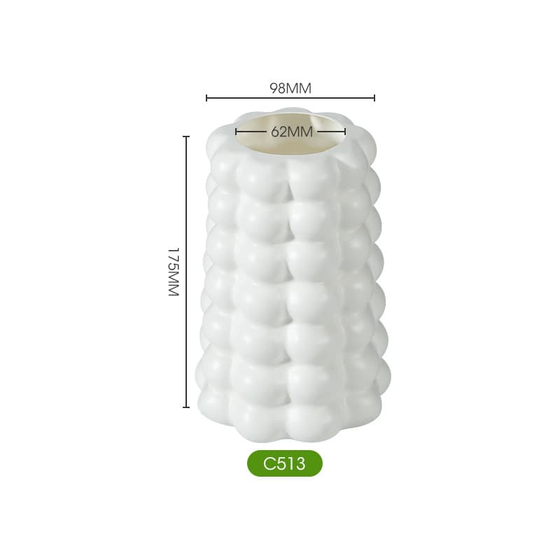 Factory wholesale Nordic minimalist plastic vases, decorative vases for living room flower arrangements, hydroponic dried flowers, and high-end decorative vases.