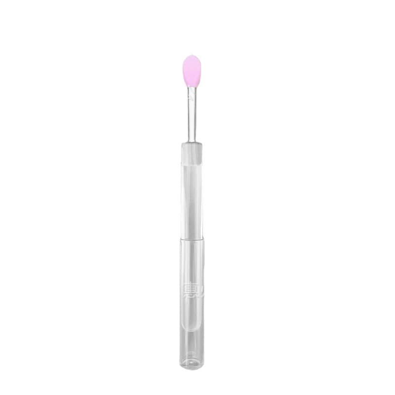 Portable Silicone Lip Brush with Cap, Dustproof Lip Gloss Applicator