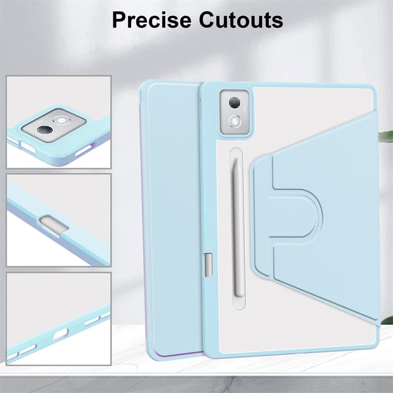 For Lenovo small new pad acrylic rotating leather case PRO bracket 12.7 all-inclusive back case protective case anti-drop