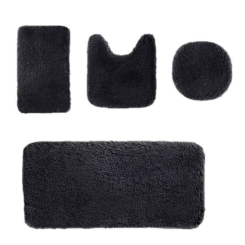 Cross-Border Wholesale Silk Wool Floor Mats Are Soft and Comfortable, Cool-Insulating and Dust-Absorbing, Bathroom Plush Three-Piece Set, Bathroom Floor Mats