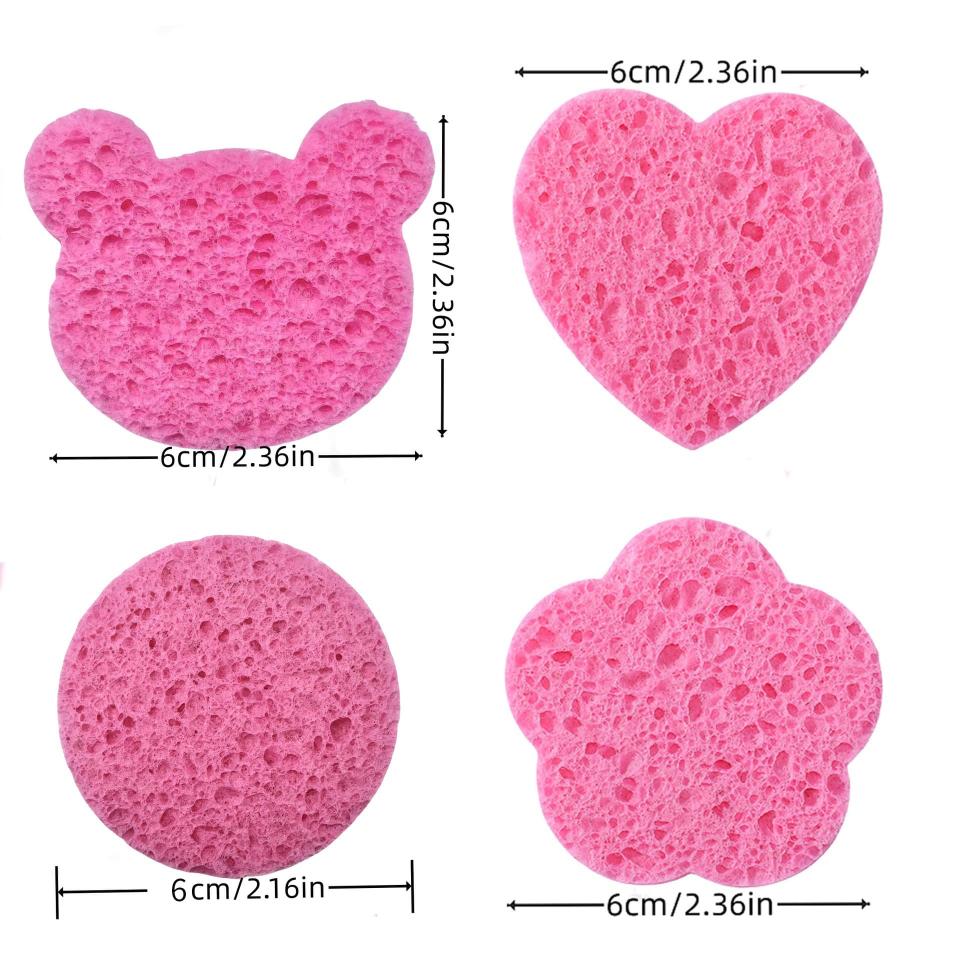 Cross-Border Best-Selling Facial Cleansing Puff, Natural Compressed Wood Pulp Sponge, Biodegradable Facial Sponge, Clean Wood Pulp Cotton Face Wash Cloth