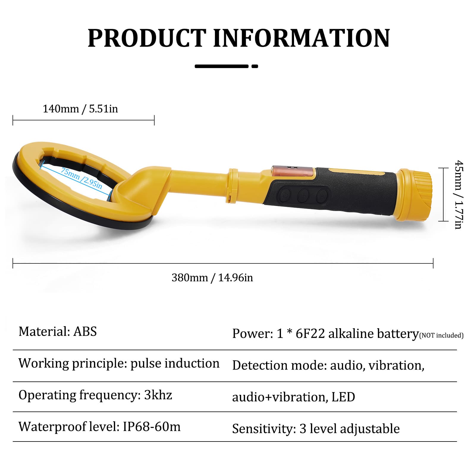 2-in-1 fully waterproof metal detector for outdoor exploration and underwater search; dropshipping available.