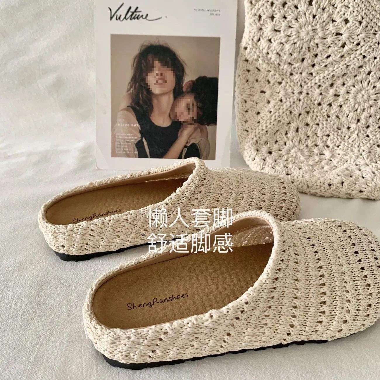Women's Open-Toe Slippers for Outdoor Wear 2026 New Style Half-Slipper Women's Spring and Summer Non-Slip Breathable Lazy Casual Slip-On Shoes