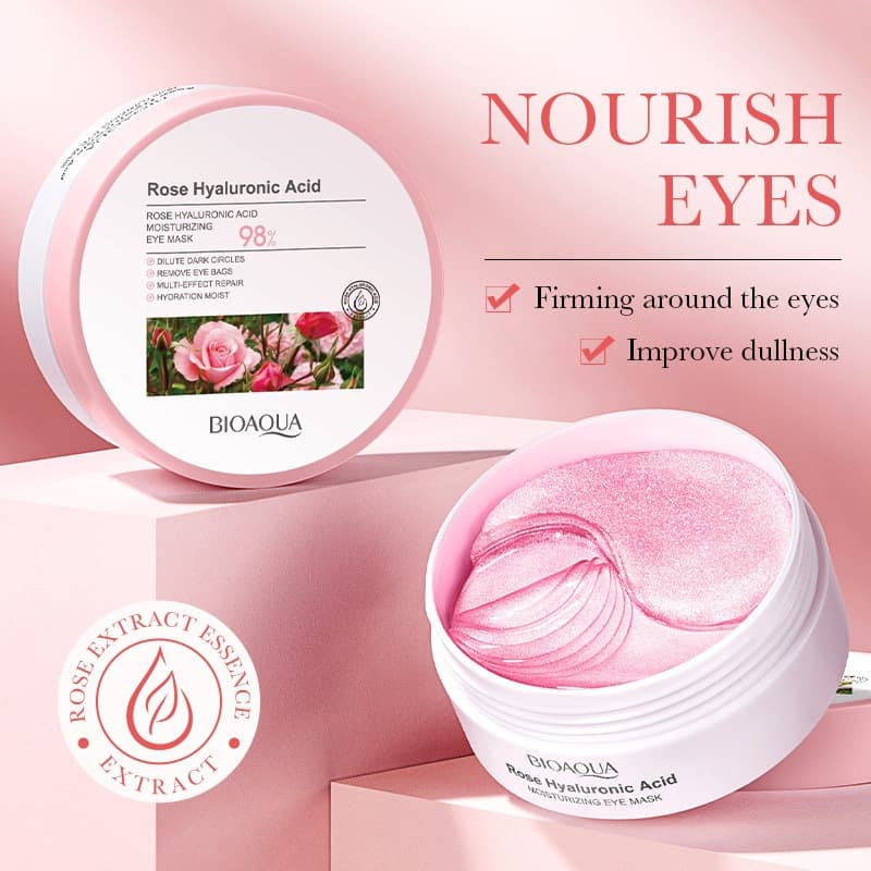 Boquanya Peach Hexapeptide Eye Mask Moisturizing Gentle Soothing Reduce Dark Circles Eye Area