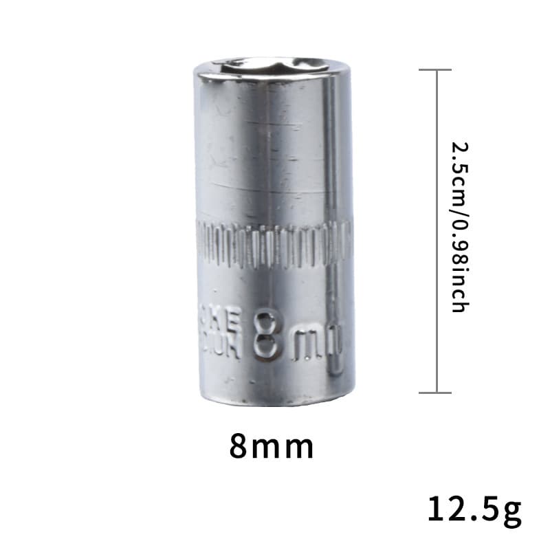 14mm Short 4-Piece Socket Set, 3mm Head, Auto Repair Hex Socket, Ratchet Wrench, Small Flywheel Socket 416