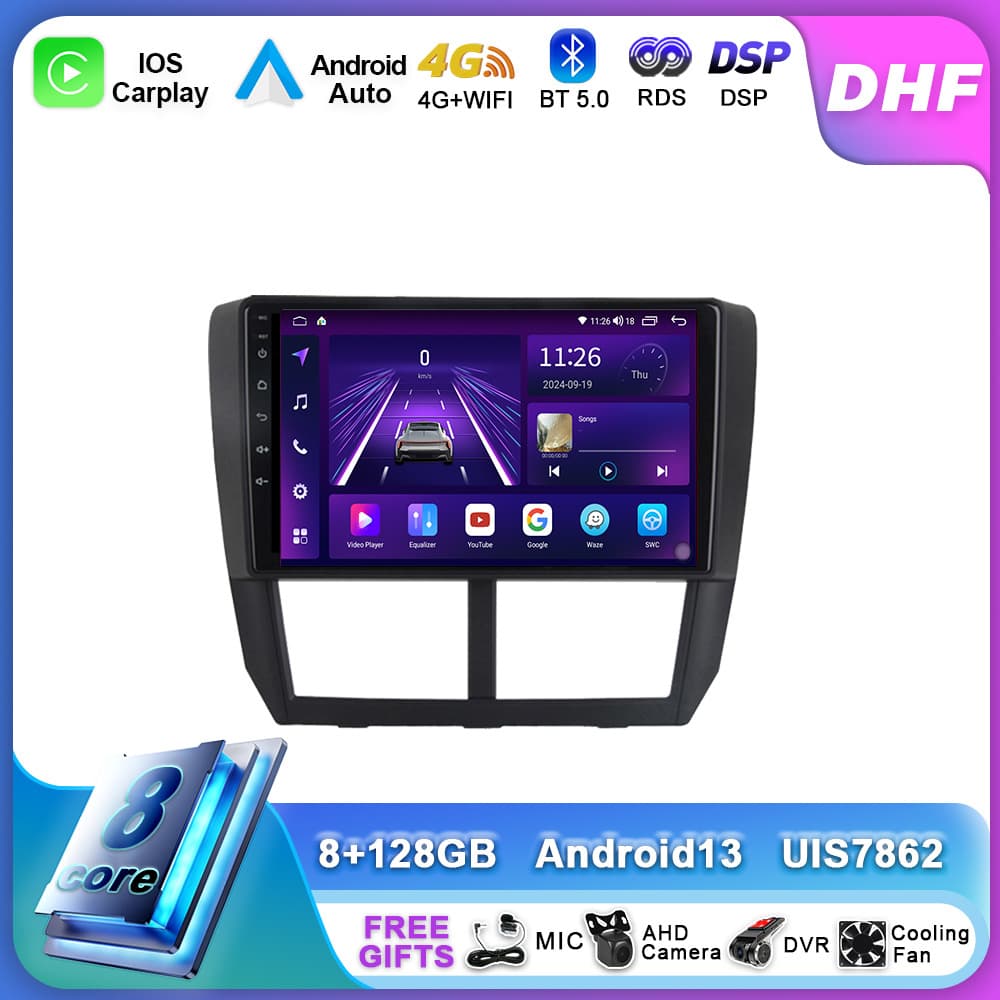 Compatible with 2008-2012 Subaru Forester Android Car Navigation Bluetooth 4G Connectivity