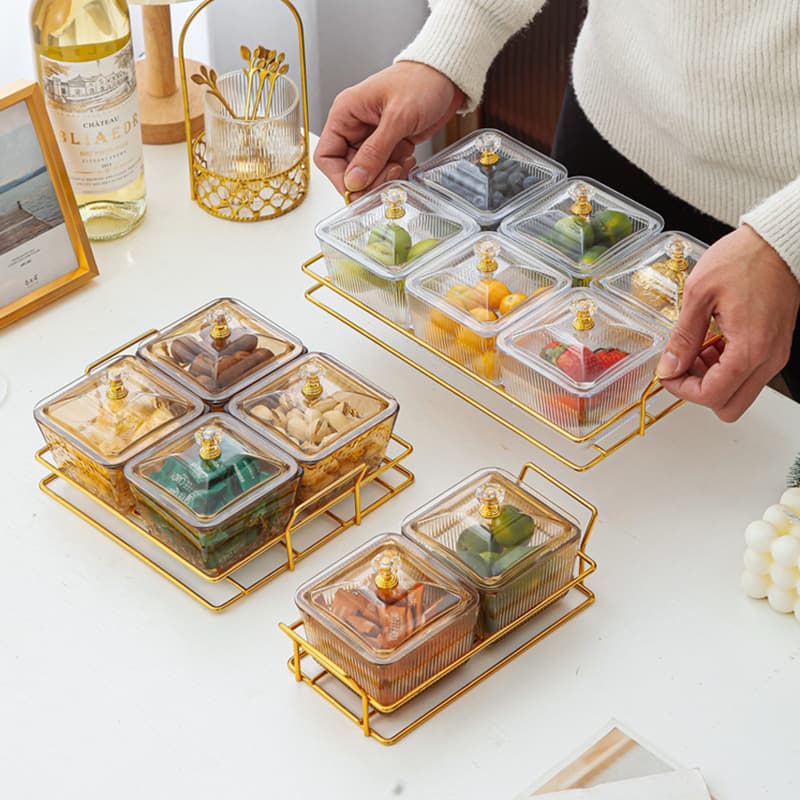 Creative Snack Tray with Compartments for Living Room, Bar, KTV, Nuts, Dried Fruit