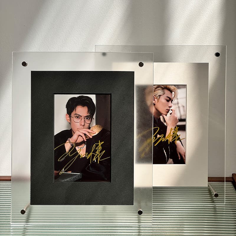 High-transparency acrylic photo frame display stand, 6-7-8 inches, 6-inch and 7-inch postcard display rack, 8-inch photo printing A4 display frame