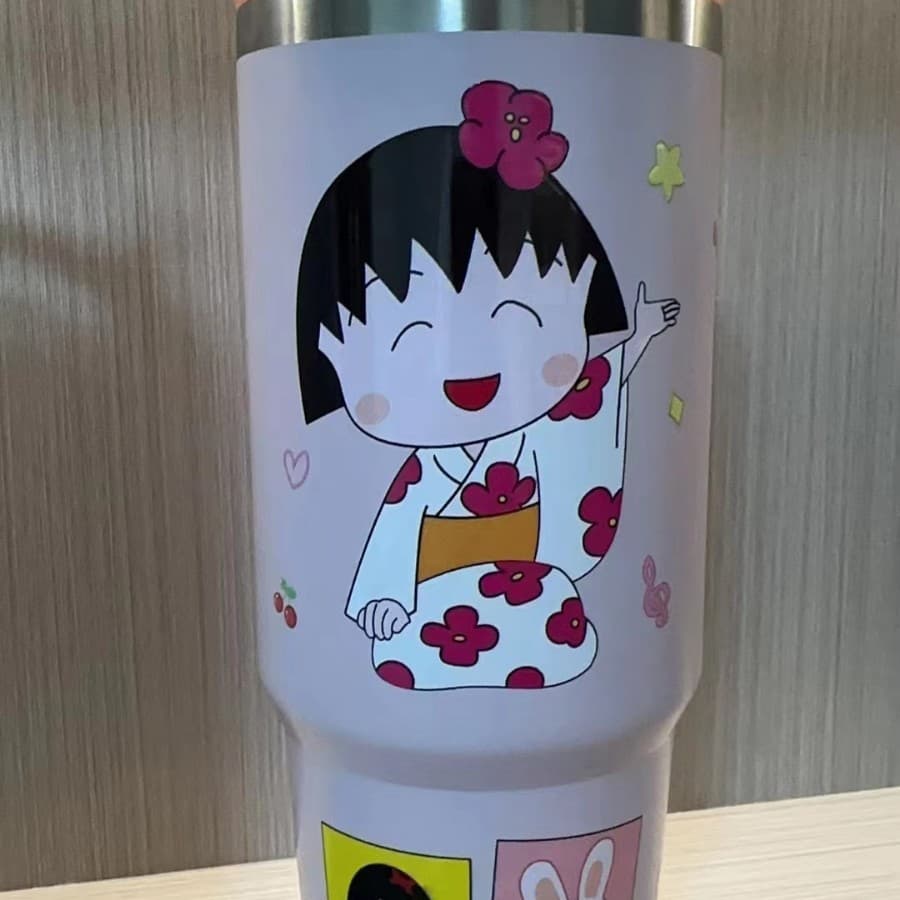 New Cross-Border Cartoon Pattern Ice Blaster Cup 30oz Car Cup 304 Stainless Steel Vacuum Insulated Water Cup