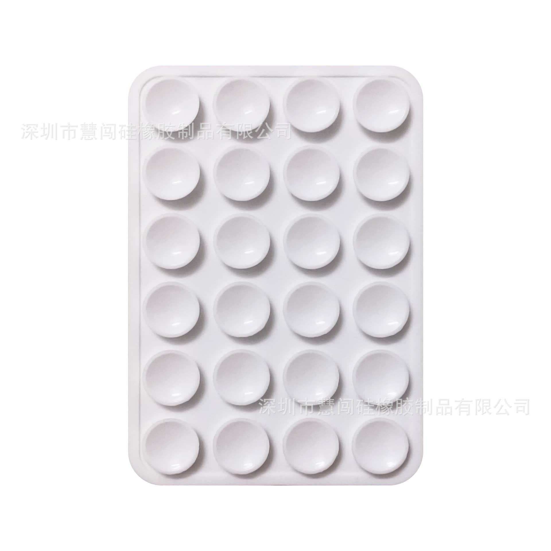 Factory Direct Wholesale 24-Piece Black Silicone Suction Cup Simple Anti-Slip Phone Case Portable and Removable