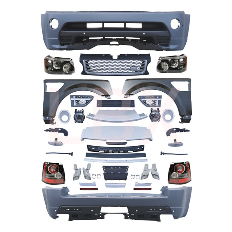 Suitable for Land Rover Range Rover Sport L3 2005-13 front bumper, rear bumper, taillights, and body kit (carbon fiber)