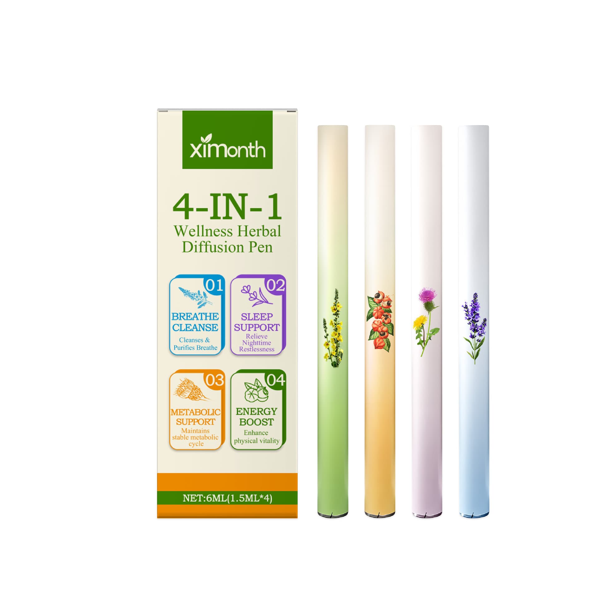 Cross-Border Ximonth Herbal Energy Combo Bar: Boosts Vitality, Gently Cares for Sleep, and Cleanses the Body in Four Ways