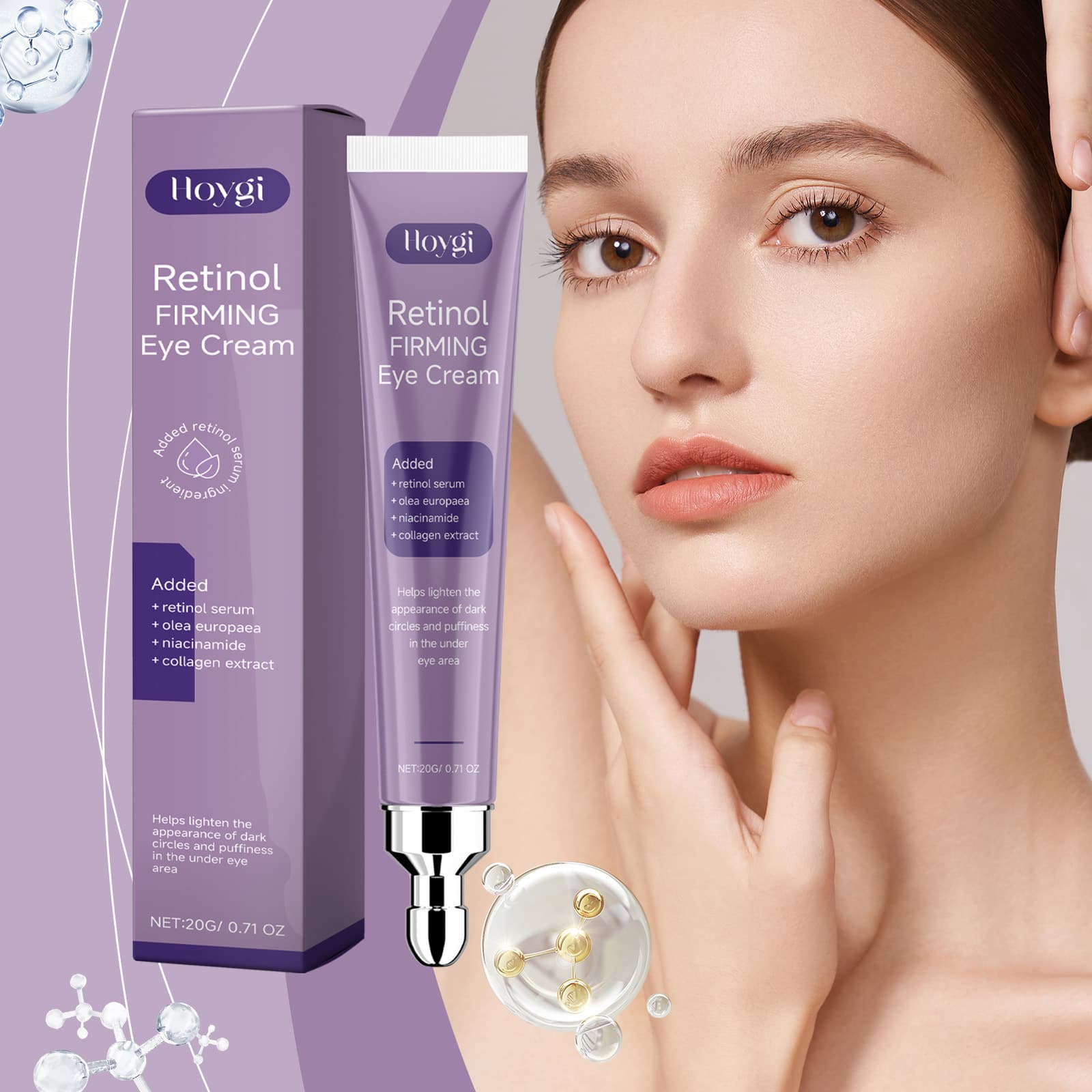 Hoygi Retinol Eye Cream Gentle Nourishing Smooth Hydrating Care