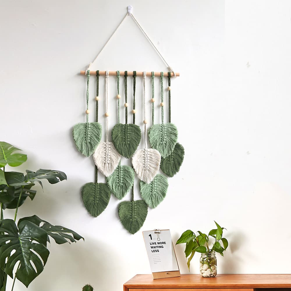 Bohemian Tapestry Handmade DIY Materials Woven Cotton Thread Tassel Hanging Decoration Finished Product for Living Room Sofa Headboard