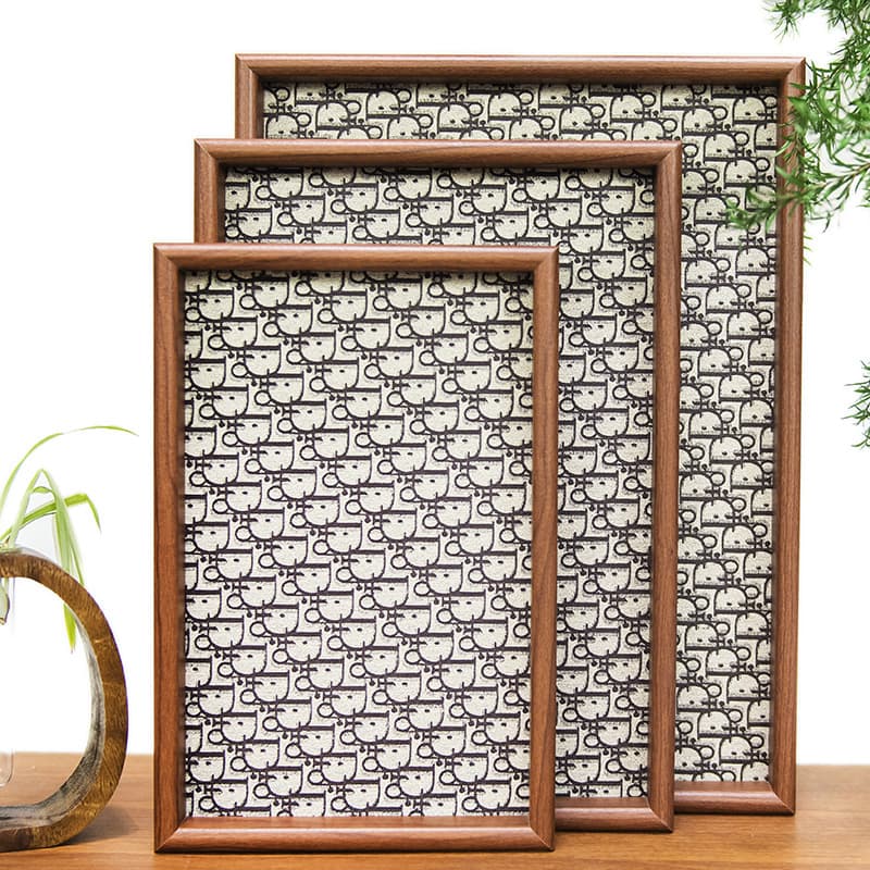 Source Factory Key Entryway Tray Storage Box Walnut Wood Vintage Rectangular Collectibles Box Jewelry Display Organizer
