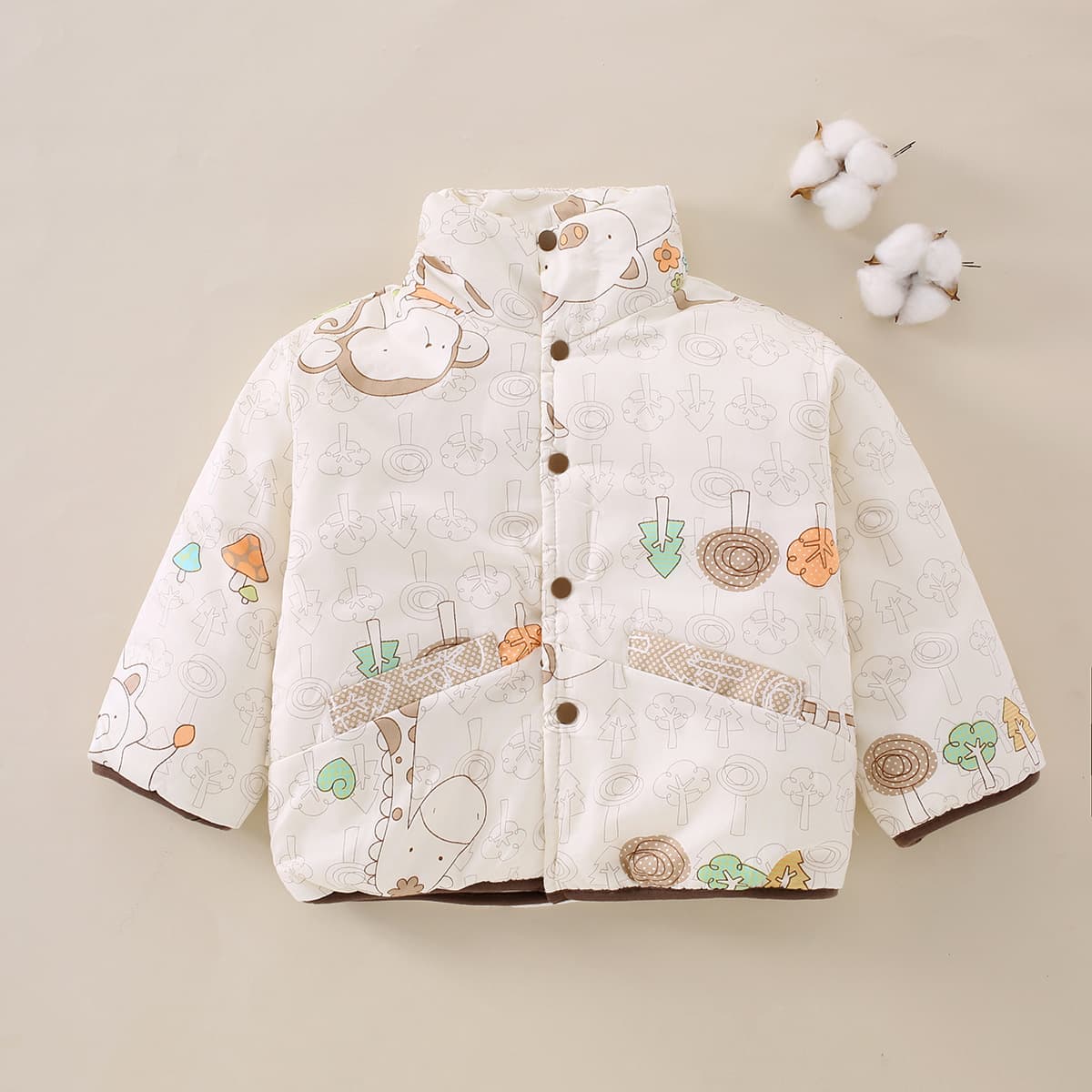 Handmade cotton-padded clothes for babies and children in autumn and winter, 200g cotton-padded jackets, infant tops, cotton-padded clothes, winter wear.