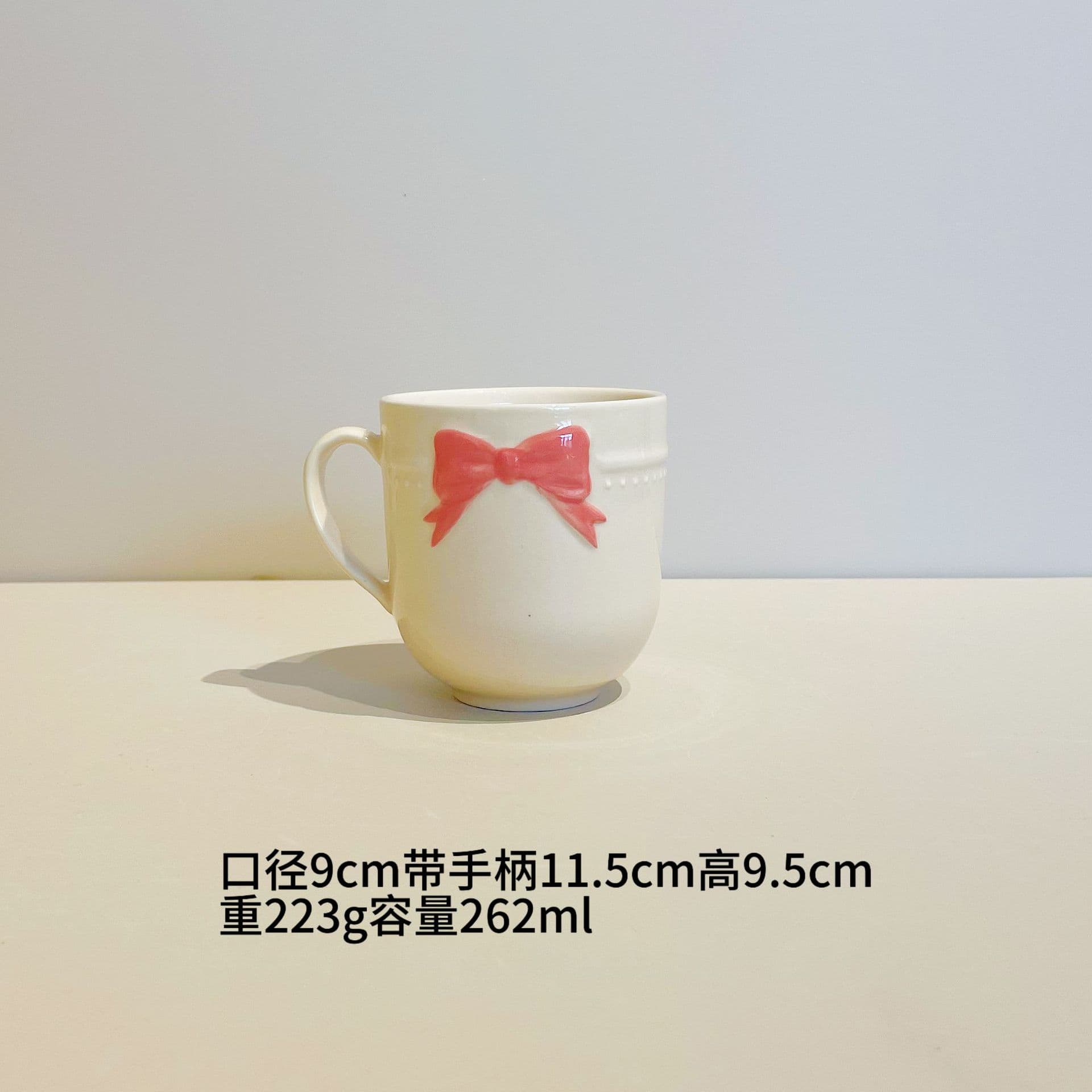 High-Aesthetic Bow-Tie Cute Small Rice Bowl Cake Dessert Plate Deep Bowl Cup Ceramic Tableware for Home Use Vegetable Plate