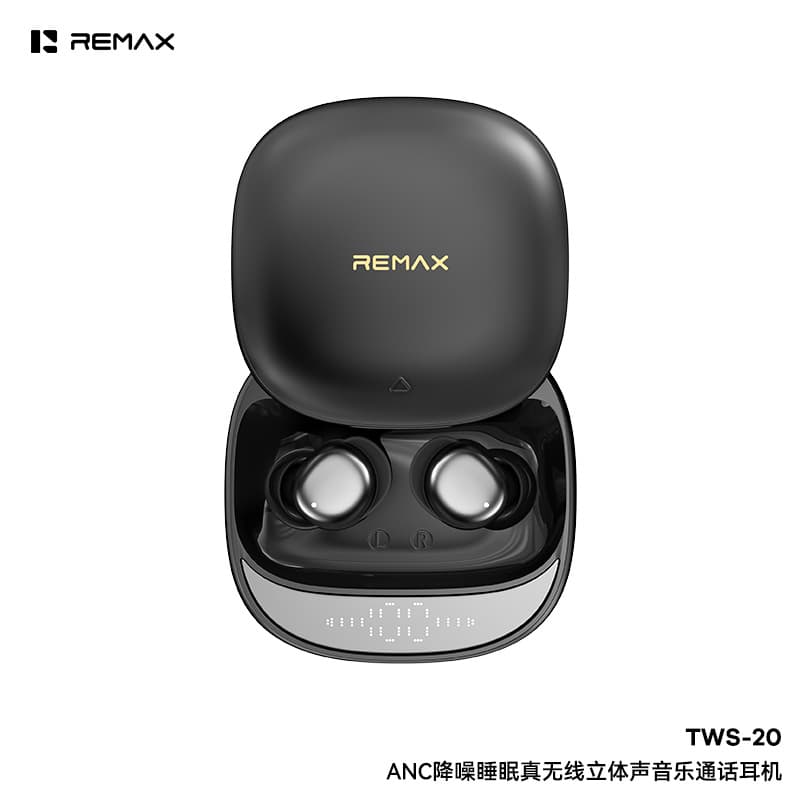 REMAX ANC Noise Cancelling Sleep Painless Digital Display True Wireless Stereo Earphones with App Support