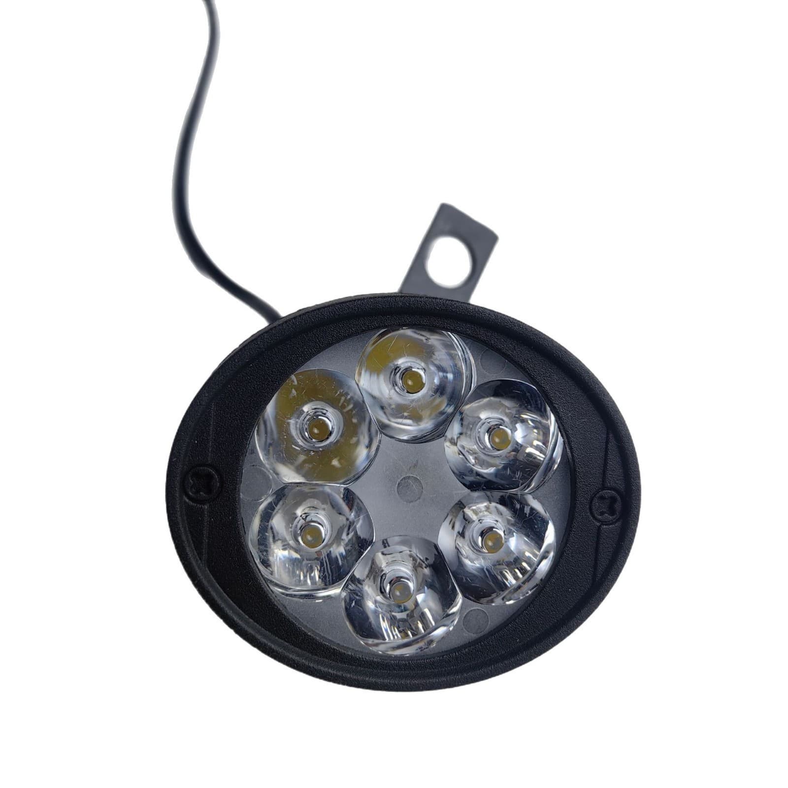 Motorcycle Electric Vehicle Light Plastic Housing 9-LED Front Headlight Modification LED Mirror Light Semi-Aluminum Shell External