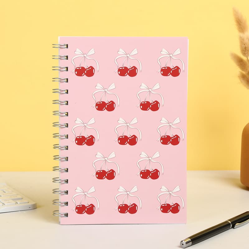 Cross-Border Amazon 2025A5 Hard-Shell Spiral Notepad with Strap and Pocket on the Back Metal Coil Book Plan