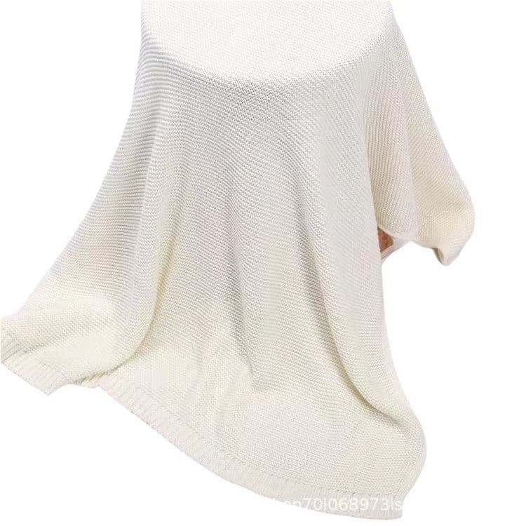 Factory Wholesale Cross-Border Baby Stroller Blanket Swaddle Knitted Cotton Nap Blanket Sofa Throw Blanket