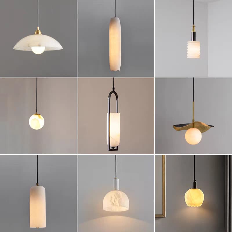 Cross-Border Natural Marble Master Bedroom Bedside Pendant Light Nordic Hotel and Guesthouse Bar Designer Entryway Light