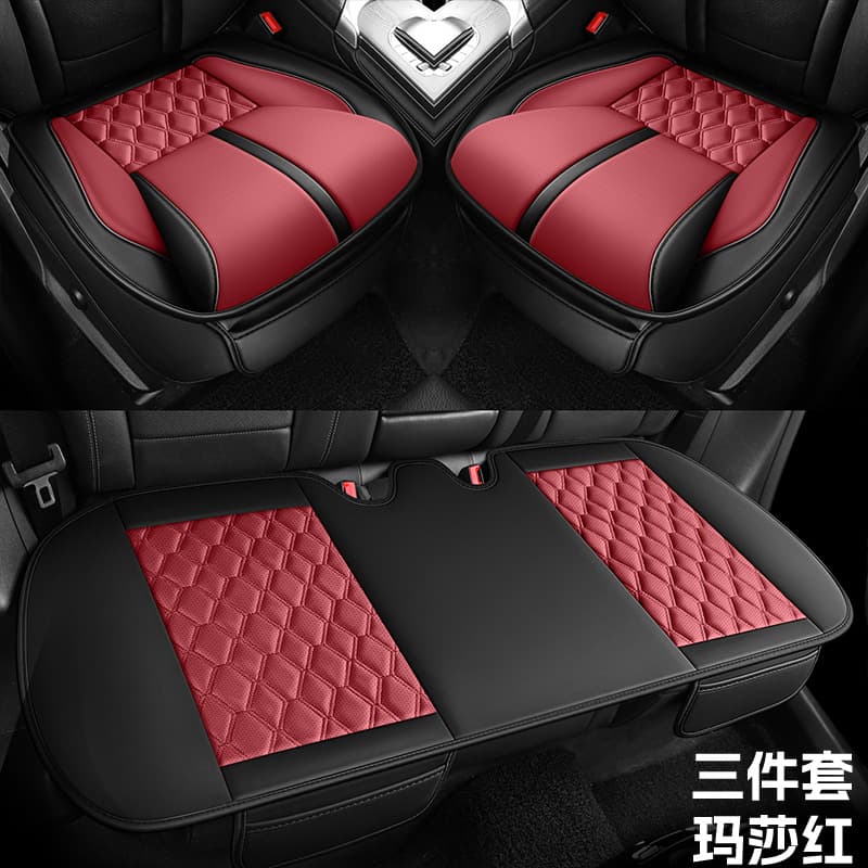 2026 New Comfortable Leather Car Seat Cushion, Breathable and Thickened with Leg Support