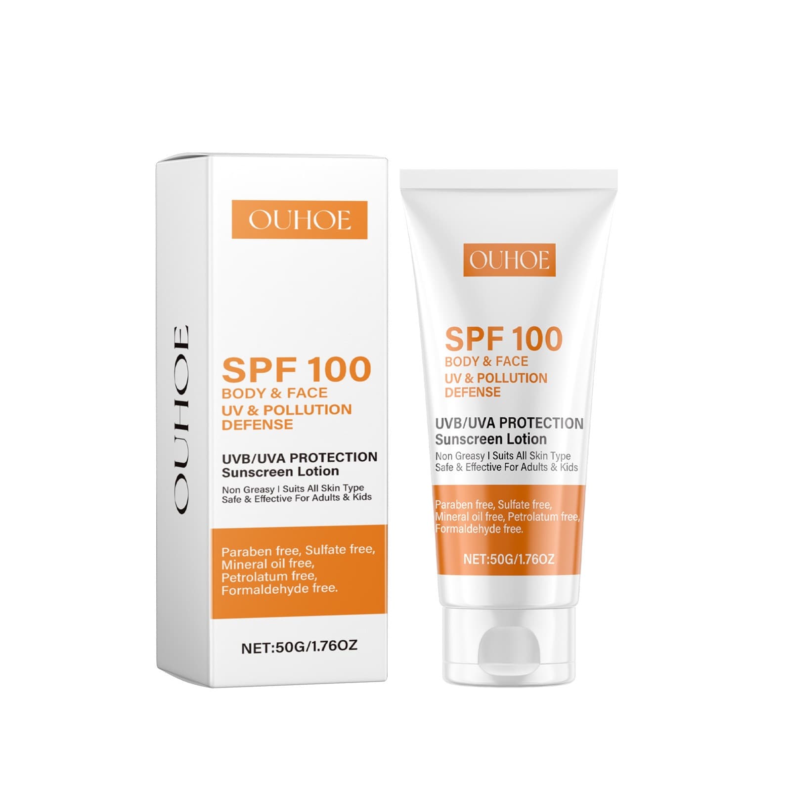 OUHOE Face Protection Lotion Gentle UV Protection Repair Anti-Wrinkle Clear Protective Cream