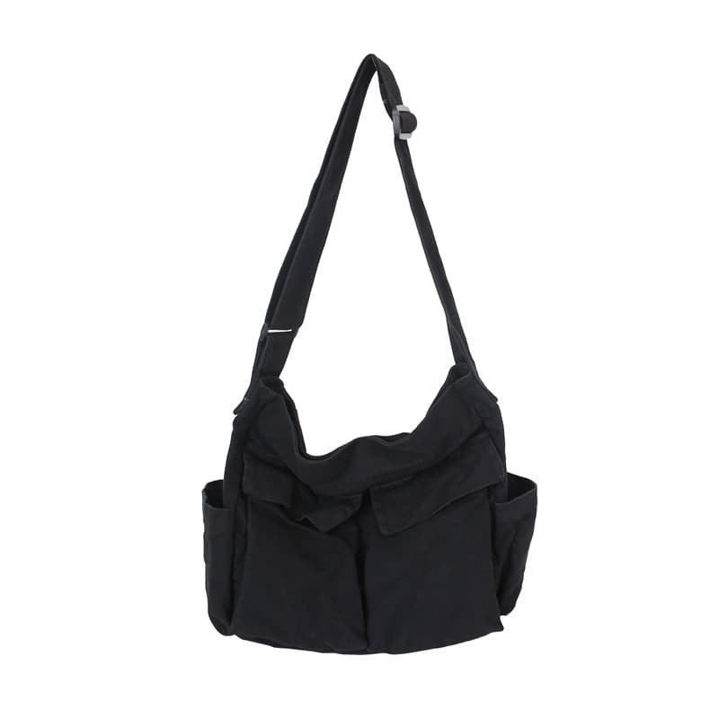 Canvas Bag Cross-Border Large-Capacity Single-Shoulder Crossbody Canvas Bag Workwear Style Artistic Casual Bag Commuting Crossbody Bag Dropshipping