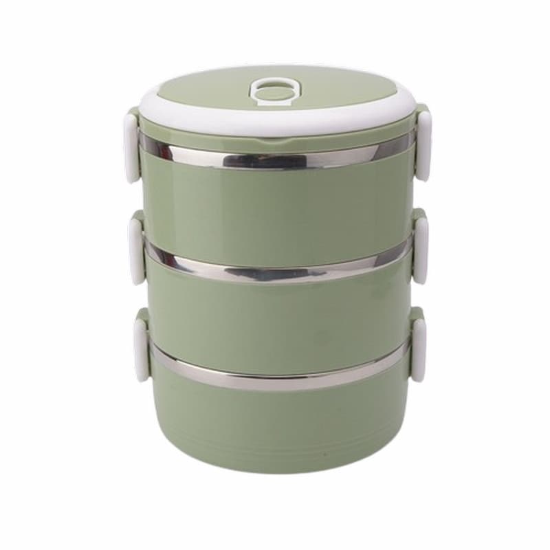 Stainless Steel Insulated Lunch Box for Students and Office Workers, Multi-Layer Double-Decker Bento Box for Cafeteria, Cross-Border Lunch Container