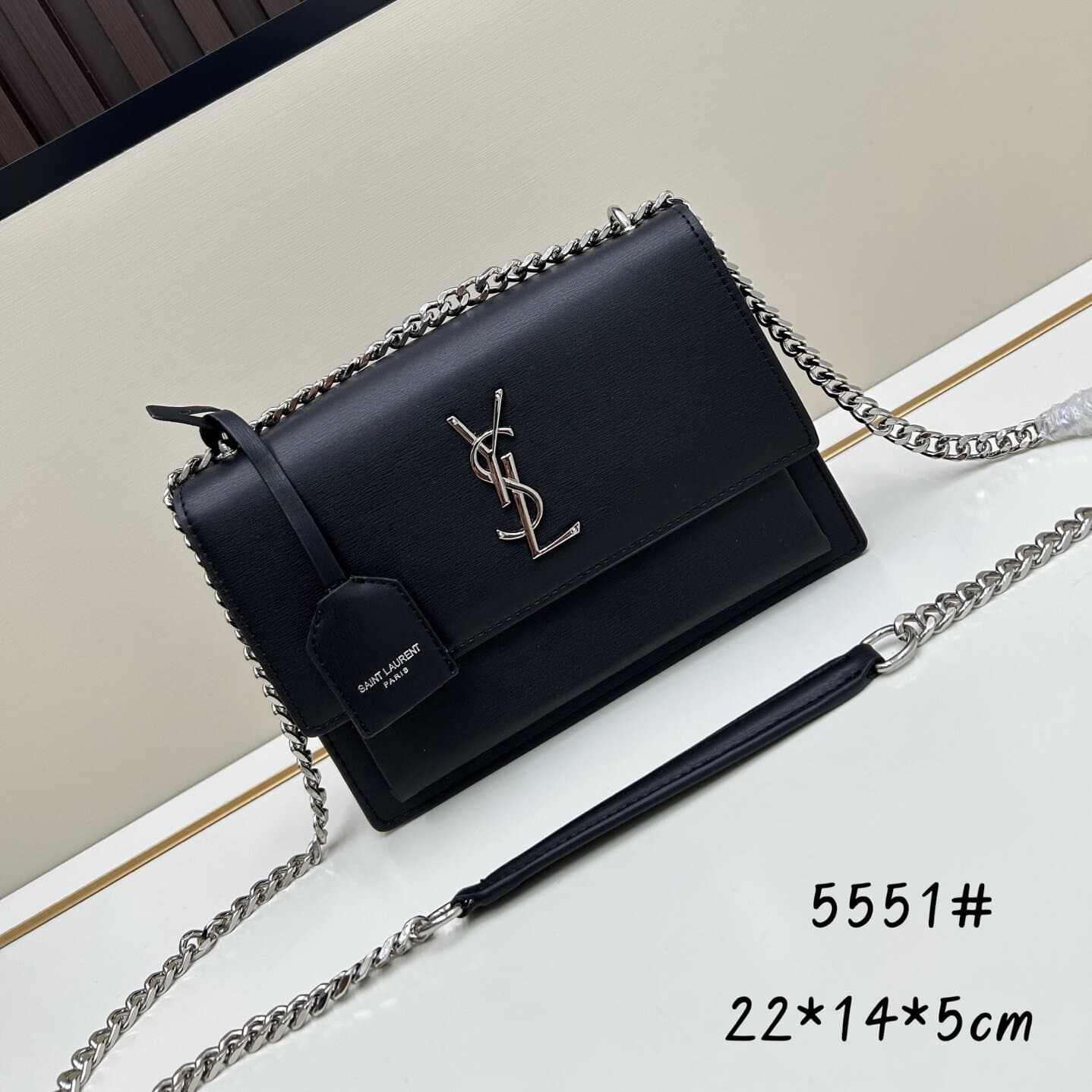 Yangshulin 2025 Spring/Summer New Women's Luxury Genuine Leather Crocodile Pattern Chain Shoulder/Crossbody Bag/Underarm Bag