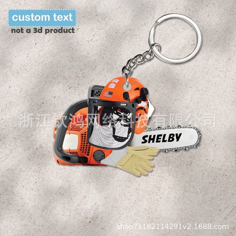New Personalized Power Tool Acrylic Keychain Backpack Pendant