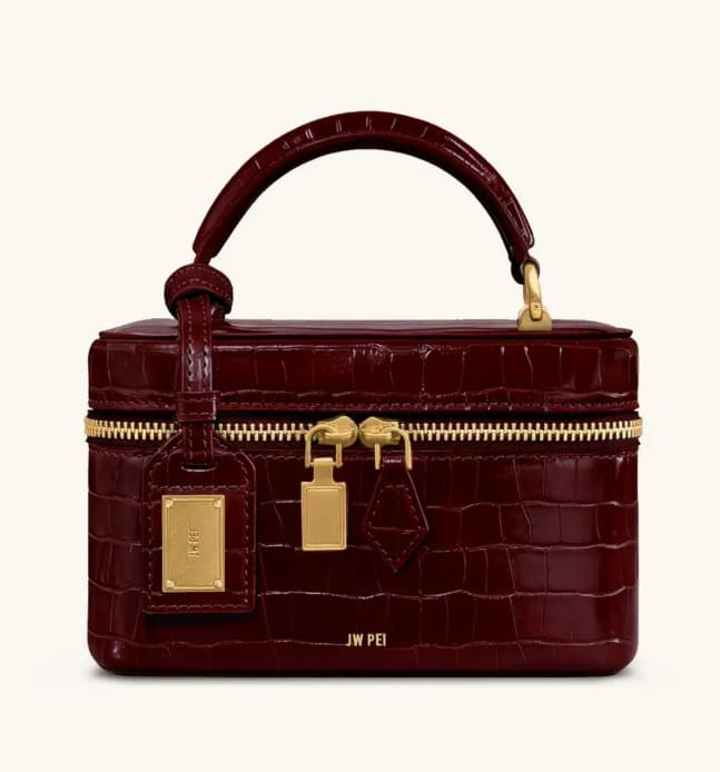 Pre-order JW PEI Niche Designer Brand Box Bag 2025 New Crocodile Grain Women's Bag Fashion Handheld Bucket Bag
