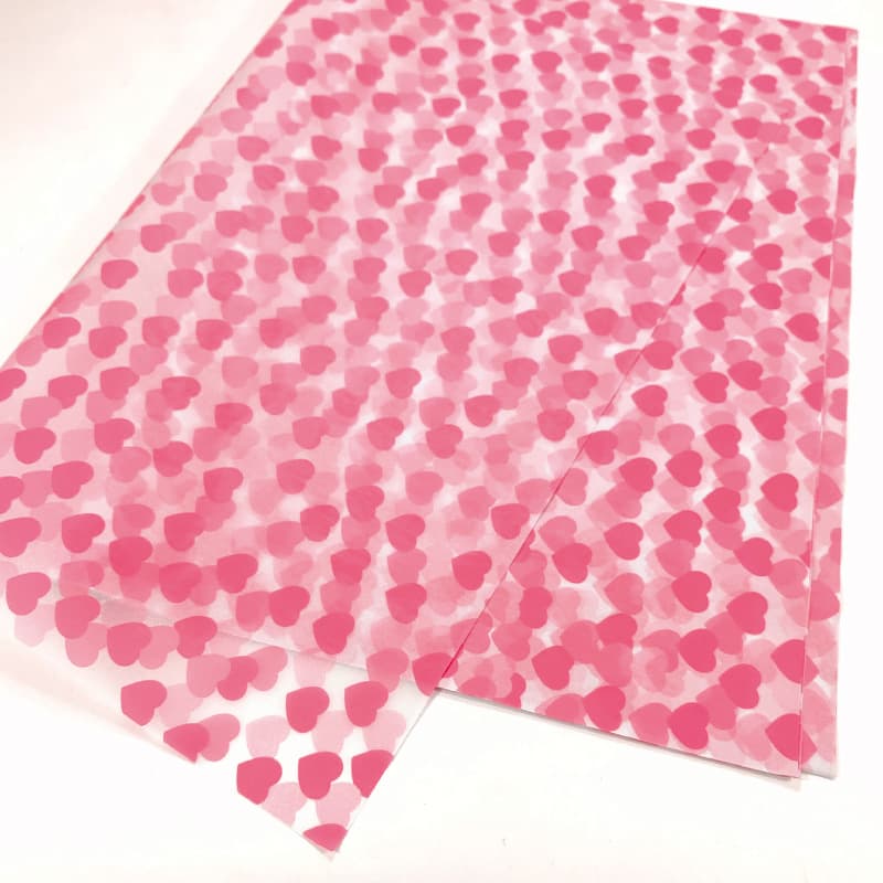 Factory Wholesale Pink Heart Shape 17g Tissue Paper Copy Paper Gift Clothing Ceramic Underwear Packaging Paper