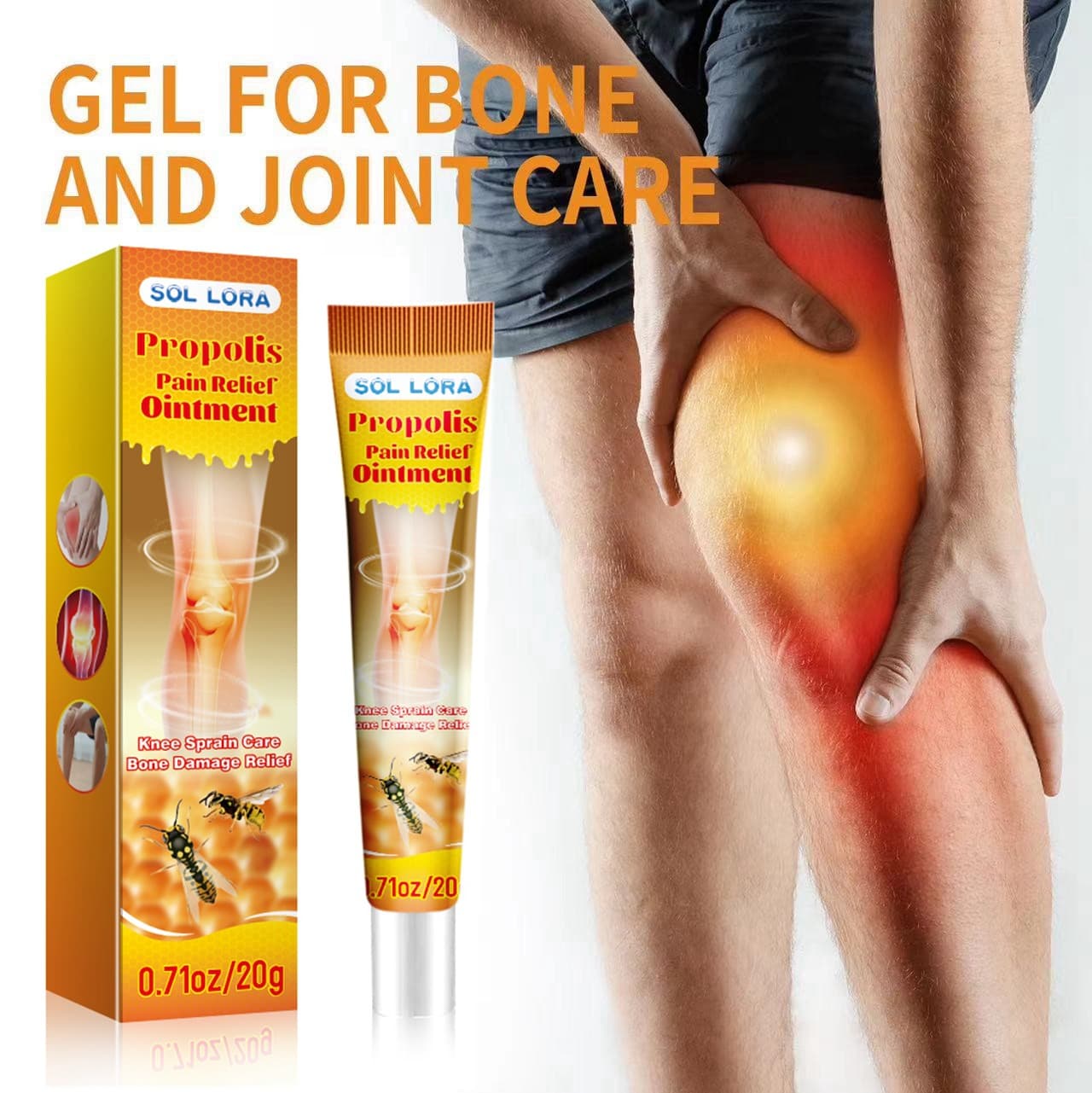 SOL LORA Bee Venom Joint Care Gel Body Massage Cream Relieve Knee Waist Shoulder Neck Bone Pain