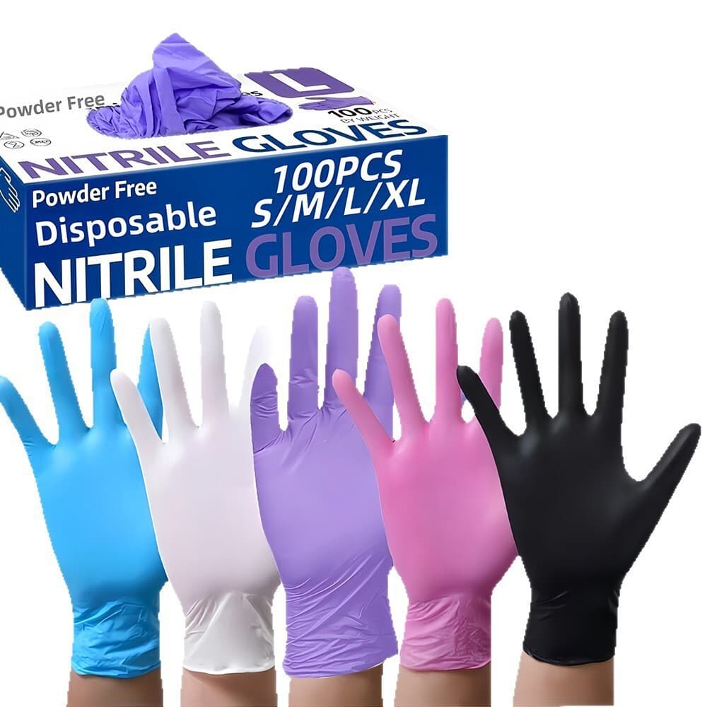 New cross-border best-selling dropshipping product: disposable nitrile gloves, waterproof, food-grade nitrile.