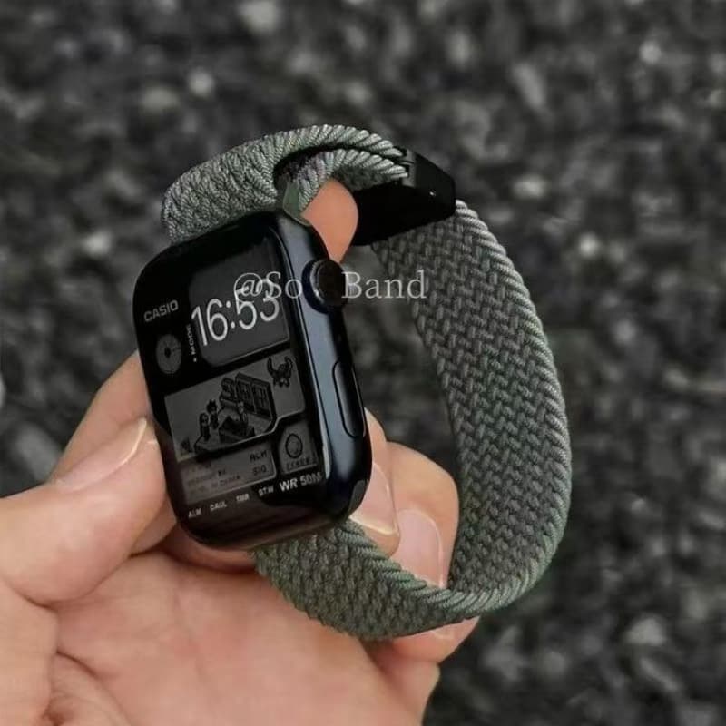 Suitable for new nylon woven magnetic suction apple watch Applewatch456iwatch789se strap s10