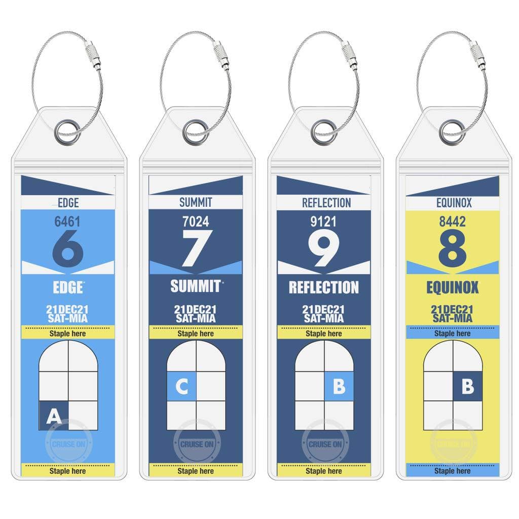 Cruise Luggage Tag, Vertical Transparent PVC Cruise Baggage Label, Waterproof Document Holder